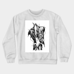 Human Back With Muscles Black and White Anatomy Gift Crewneck Sweatshirt